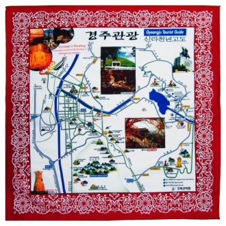 지도스카프(50x50)-경주관광